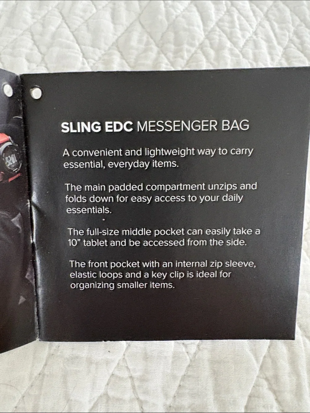 Kriega Black Messenger Sling Bag for Men